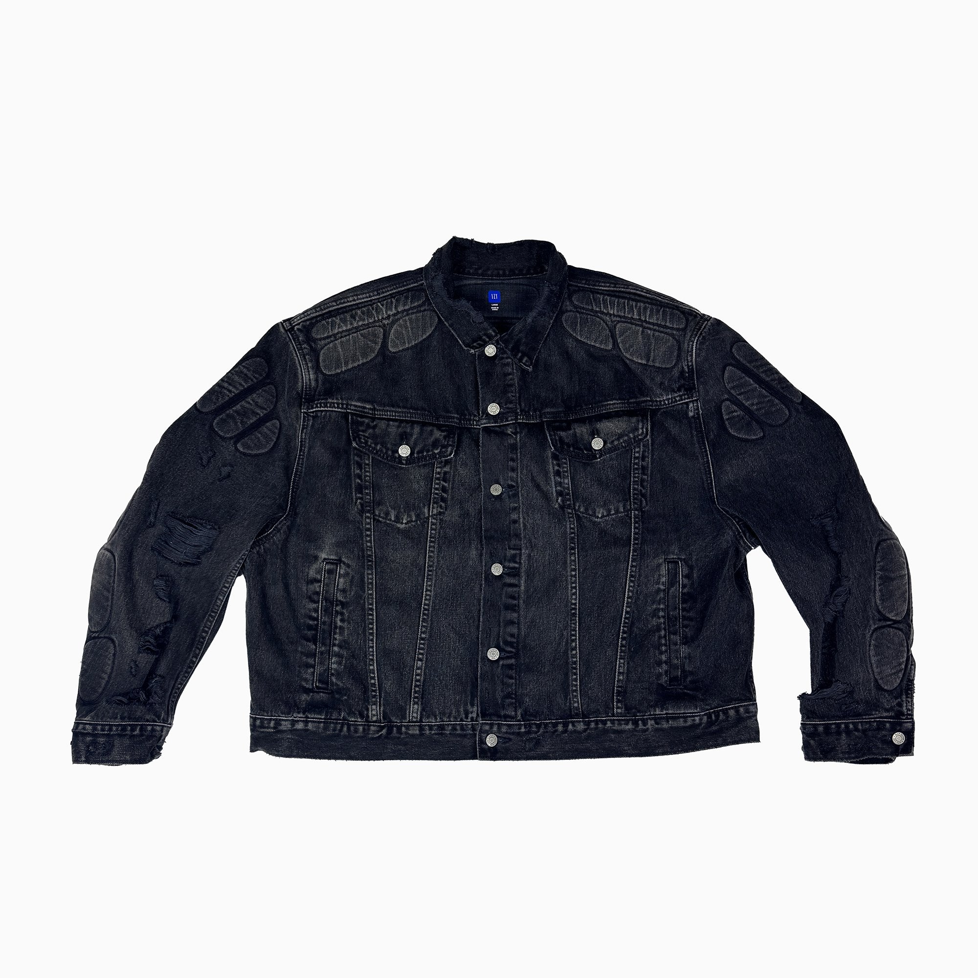 YGEBB BLACK PADDED DENIM JACKET
