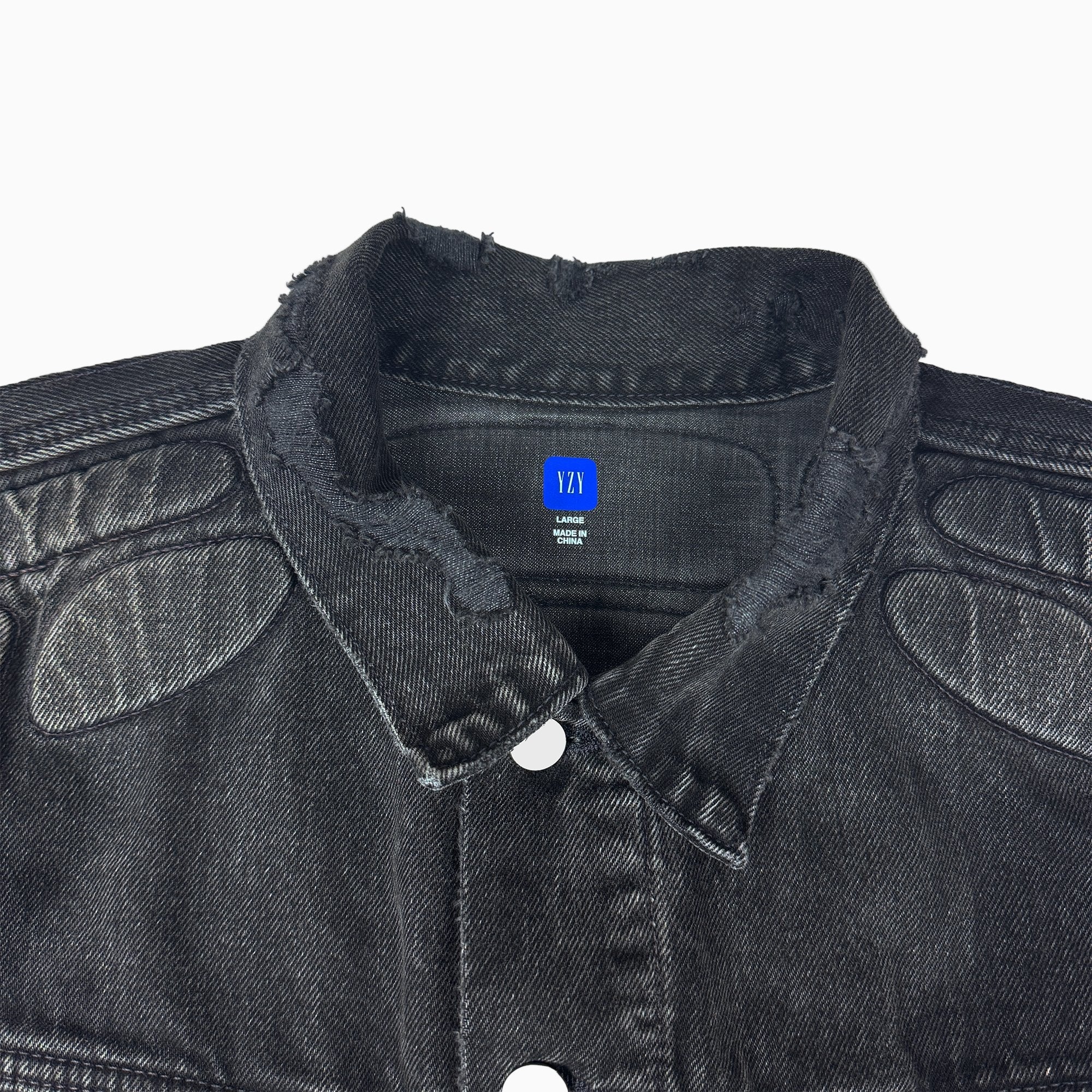 YGEBB BLACK PADDED DENIM JACKET
