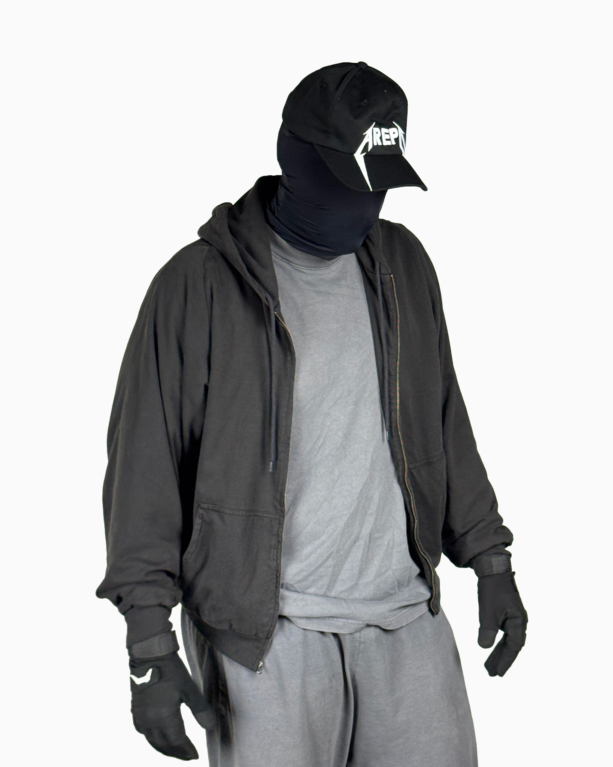 YZY GAP Zip Hoodie Black - H14B